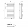 Полотенцесушитель электрический Navin Stugna 480х1000 Sensor с таймером, левый, цвет - черный муар