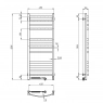 Электрический полотенцесушитель Navin Avalon 480х1200 Sensor левосторонний, черный муар