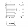 Полотенцесушитель электрический Navin Stugna 480х800 Sensor с таймером, левый, цвет - черный муар