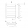 Полотенцесушитель Laris Евромикс П8 500 х 800 Э с полкой (подкл. справа) сенсор S3