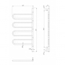 Электрический полотенцесушитель Флюгер-4 поворотный (белый)