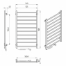 Электрополотенцесушитель в ванную EF 10 L 500 x 900